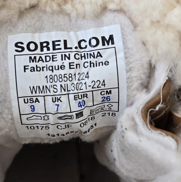 Sorel Joan Of Arctic Shearling Hidden Wedge II Lace-up Waterproof Boots Size 9 - Picture 15 of 16